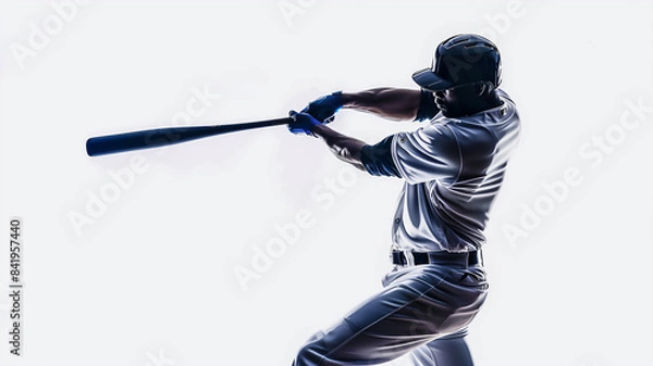 Obraz professional baseball player on white background with copy space .