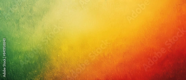 Fototapeta Ultrawide Abstract Yellow, Red And Green Color Gradient Rough Watercolor Pattern Textured Background