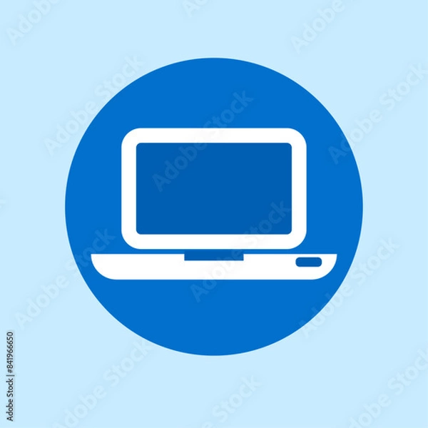Obraz Single laptop vector icon