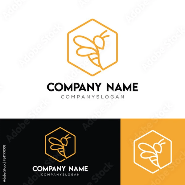 Fototapeta Vector BEE Logo Design Illustration