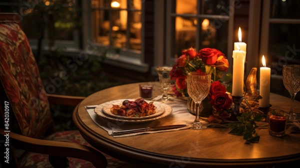 Fototapeta Romantic dinner date