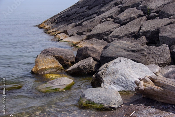 Fototapeta Breakwater in Lake Ontario