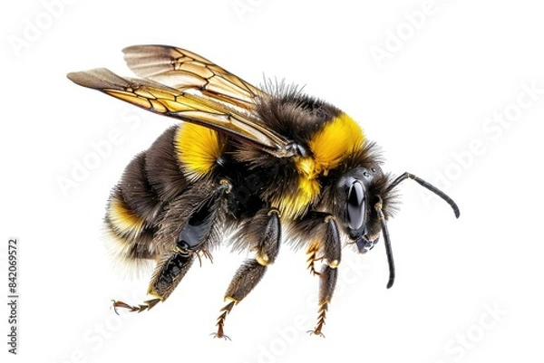 Fototapeta Bee isolated on white background