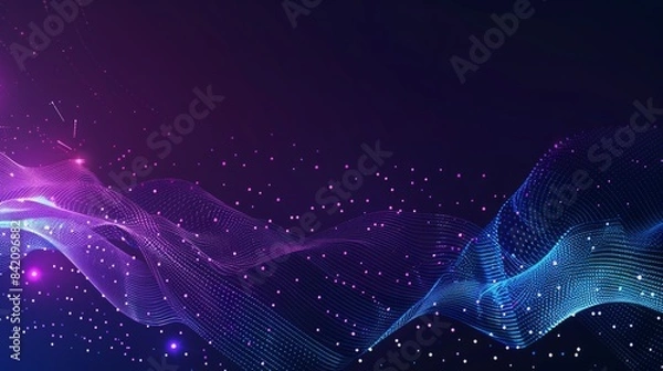 Fototapeta Perspective High-tech speed circuit data technology background. Abstract 3D futuristic circuit lines movement motion for advertising and game artwork. Digital innovation tech. Sci fi  .
