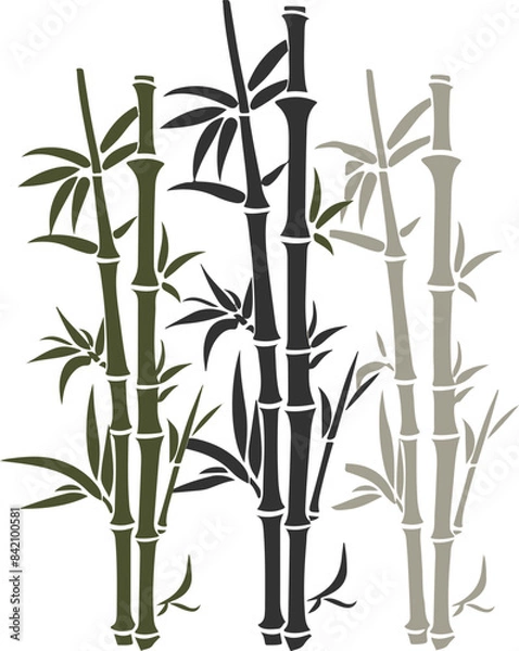 Fototapeta Stylized Bamboo Illustration: Symbolizing Growth and Resilience