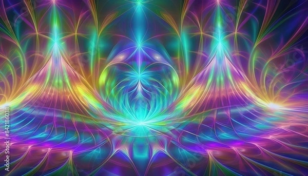 Fototapeta Abstract futuristic background. Colored background. Abstract background