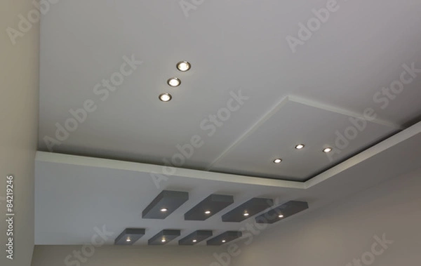 Obraz Modern layed ceiling with embedded lights