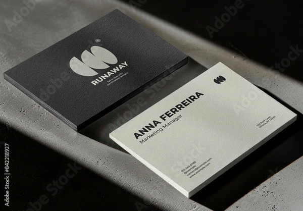 Fototapeta Closedup Business Card Mockup With Generative AI