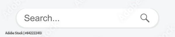 Obraz Search here. Search bar vector icons in flat design isolated on white background