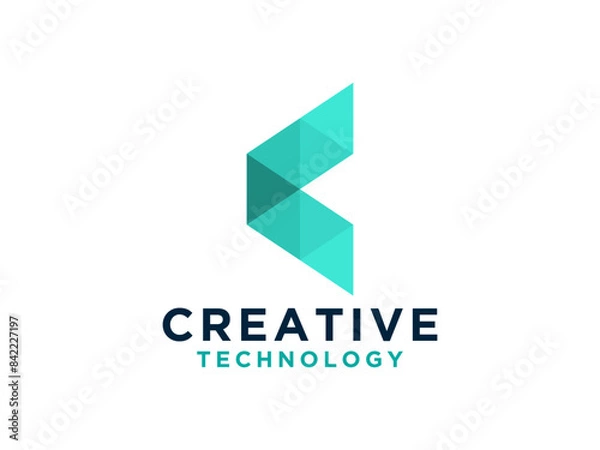 Fototapeta Abstract Initial Letter C Logo Design Template.