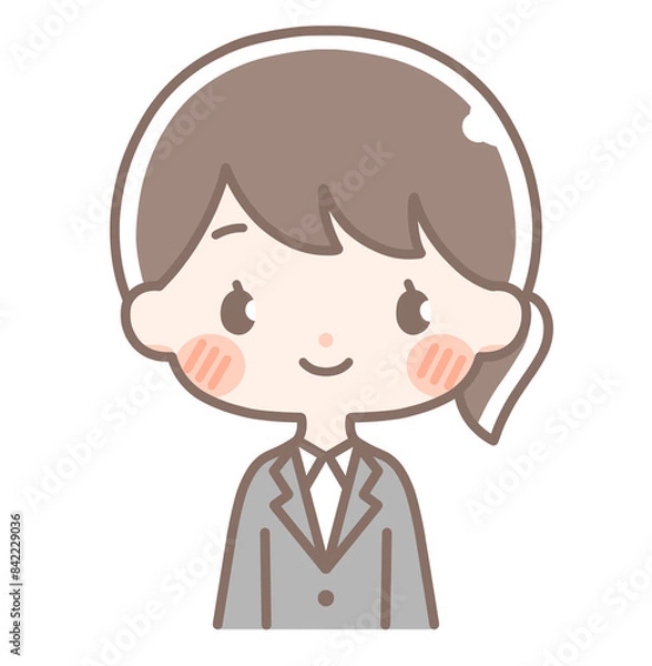 Fototapeta スーツの女性イラスト｜上半身