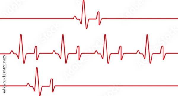 Fototapeta heart beat on e c g cardiogram vector