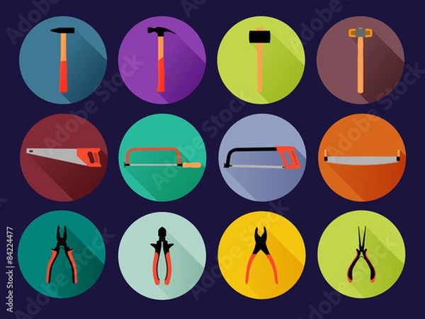 Fototapeta Round flat hand tools