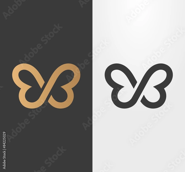 Obraz Logo linii motyla