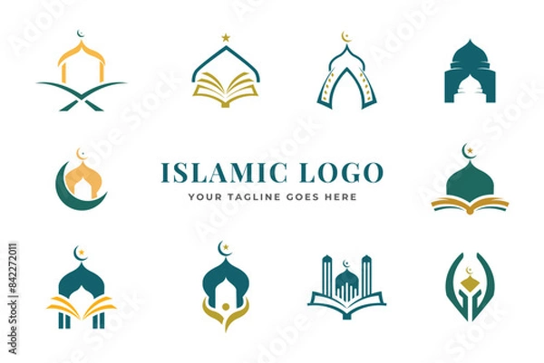 Obraz islamic design logo vector template