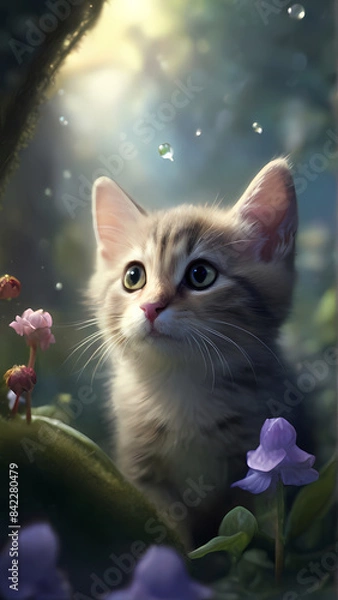 Fototapeta cat on the tree