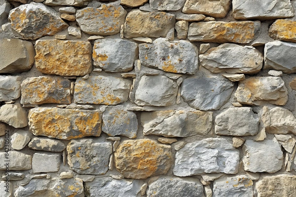 Obraz Close-Up of 18th Century Castle Stone Wall