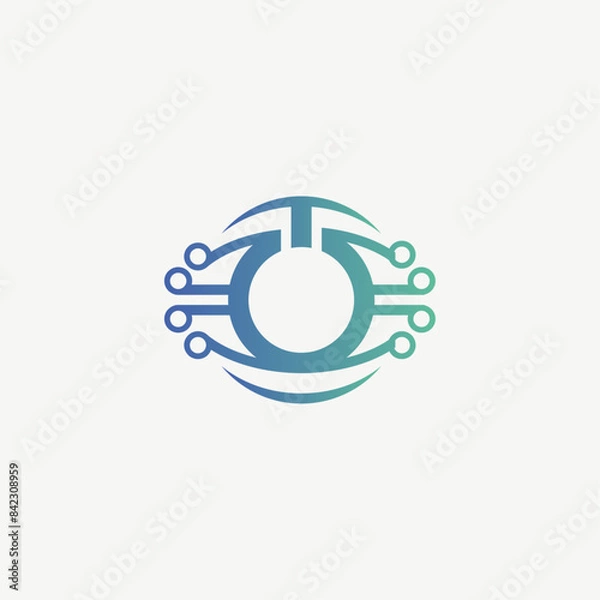 Fototapeta Modern Power Technology Logo Design Vector