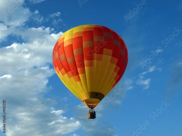 Fototapeta Balon na gorące powietrze na niebie Allgäu