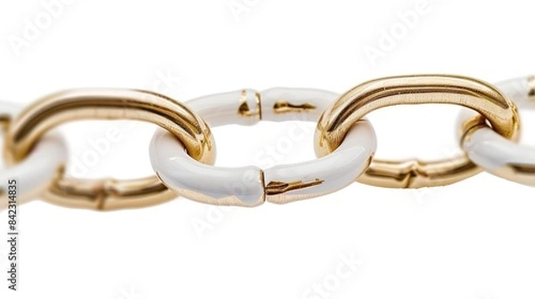 Fototapeta White background chain with clipping path