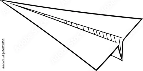 Fototapeta Hand drawn paper plane element vector