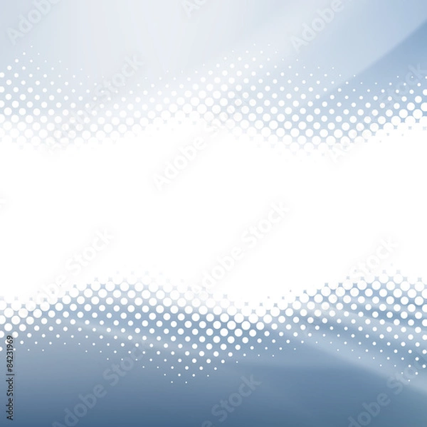 Obraz Abstract Background. White Halftone on the Blue Background.