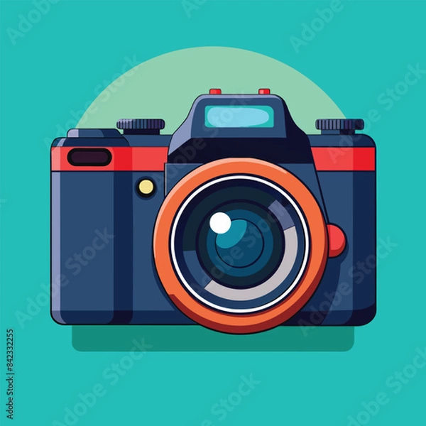 Obraz Vintage camera background vector illustration