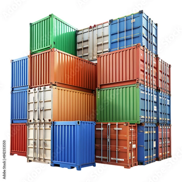 Obraz containers cargo transparent background