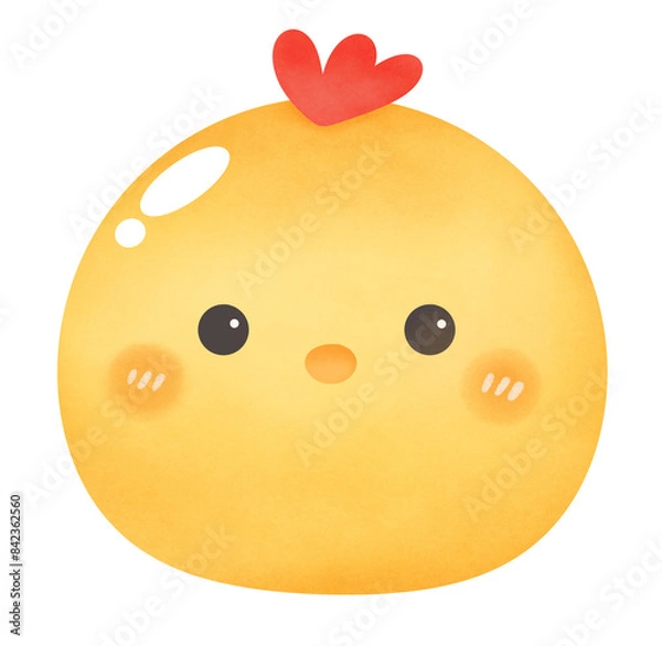 Obraz cute yellow chicken