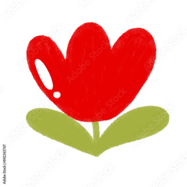 Obraz A flower is red in the garden