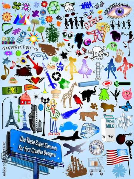 Fototapeta design elements