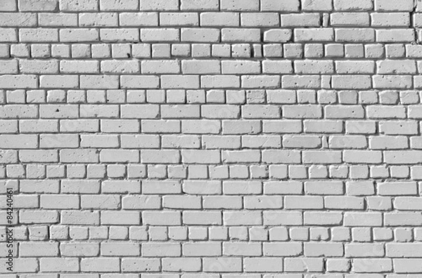 Fototapeta image of an old wall, built of white sand-lime brick