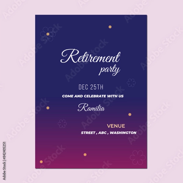 Obraz Happy retirement party invitation
