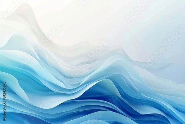 Obraz Abstract blue and white gradient background,