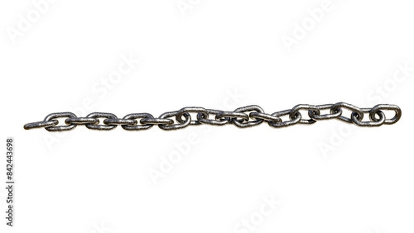 Obraz chain assembly connected metal link 3D rendering