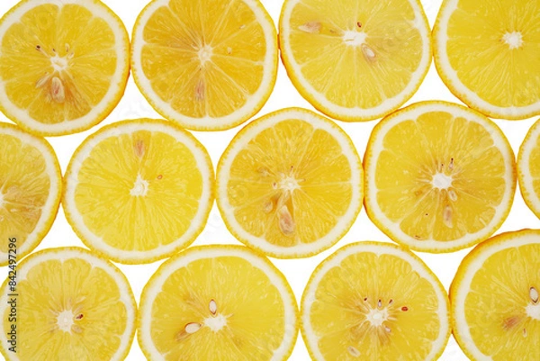 Obraz Lemon slices in a pattern cutout