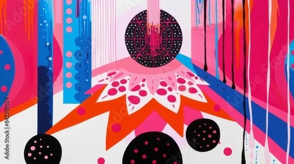 Obraz Illustration featuring a metaphysical sacred geometry