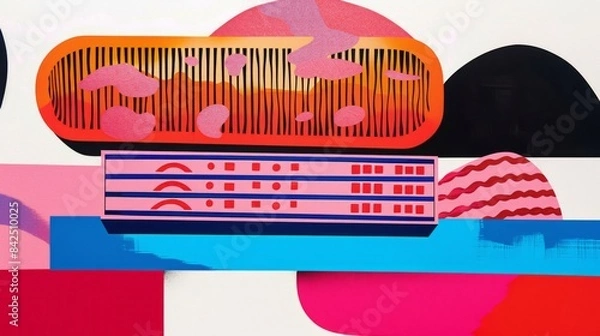 Obraz Illustration featuring an ancient Sumerian cuneiform tablet