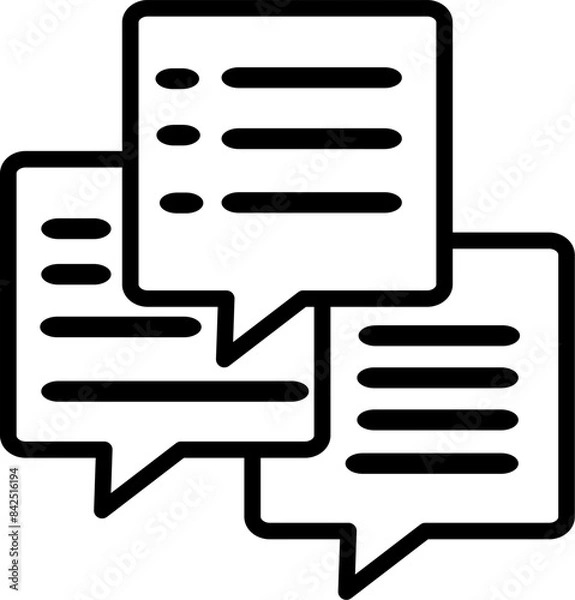 Obraz Speech bubble icon. Editable Vector