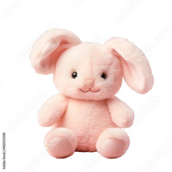 Obraz a pink stuffed animal rabbit