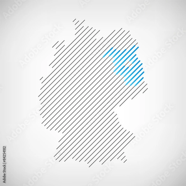 Fototapeta Brandenburg Karte Schraffur