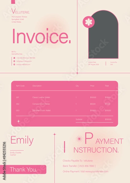 Fototapeta Invoice Business Simple