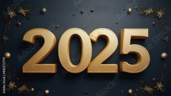 Obraz numbers 2025. concept of the new year 2025. postcards for 2025