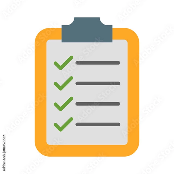 Fototapeta CheckList Flat Icon