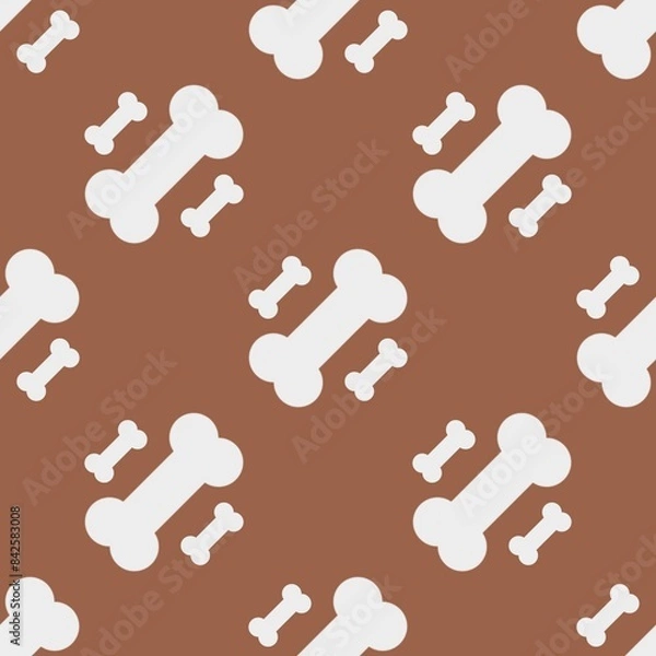 Obraz Seamless big and small white bones pattern