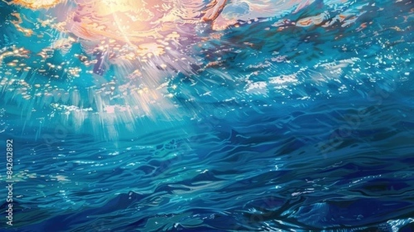 Fototapeta The allure of the ocean exploring the beauty of light sound and color