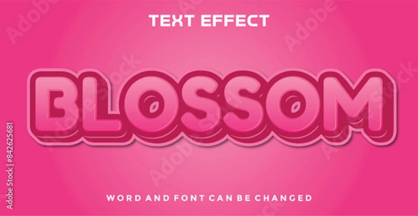 Fototapeta Blossom editable text effect