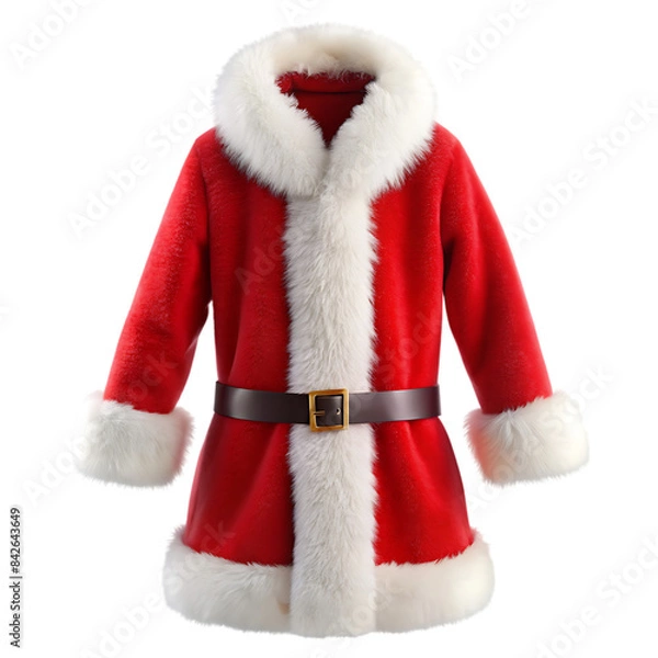 Obraz Santa coat white and red transparent background