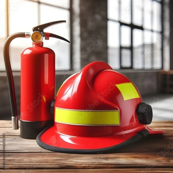 Obraz red fire extinguisher