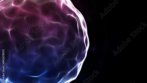 Obraz Abstract liquid sphere kinetic energy ball